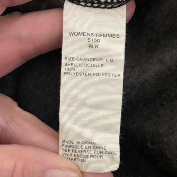 Woolrich Shawl Collar Warm Fleece Dress Size L Brown/Black - Picture 7 of 9